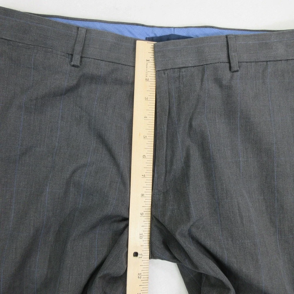 Banana Republic Men's Dress Pants 34x29 Classic Fit Gray Striped Cotton